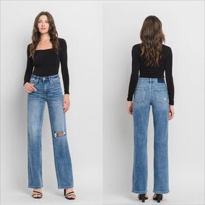 Vervet Leslie 90s Vintage Flare Jeans Size 32 NWT High Rise Stretch